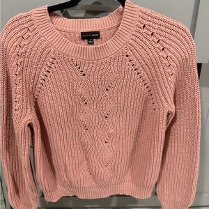 Ambiance Blush Cable Knit Sweater
